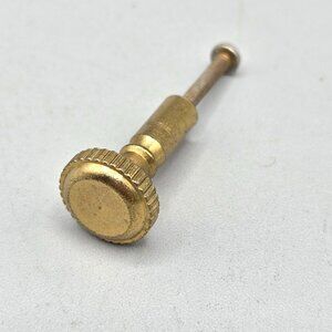 Vintage Style Brass Lamp Turn Knob With Threaded Stem 1" Long